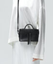 Mini Venus Bag in Black Smooth Leather