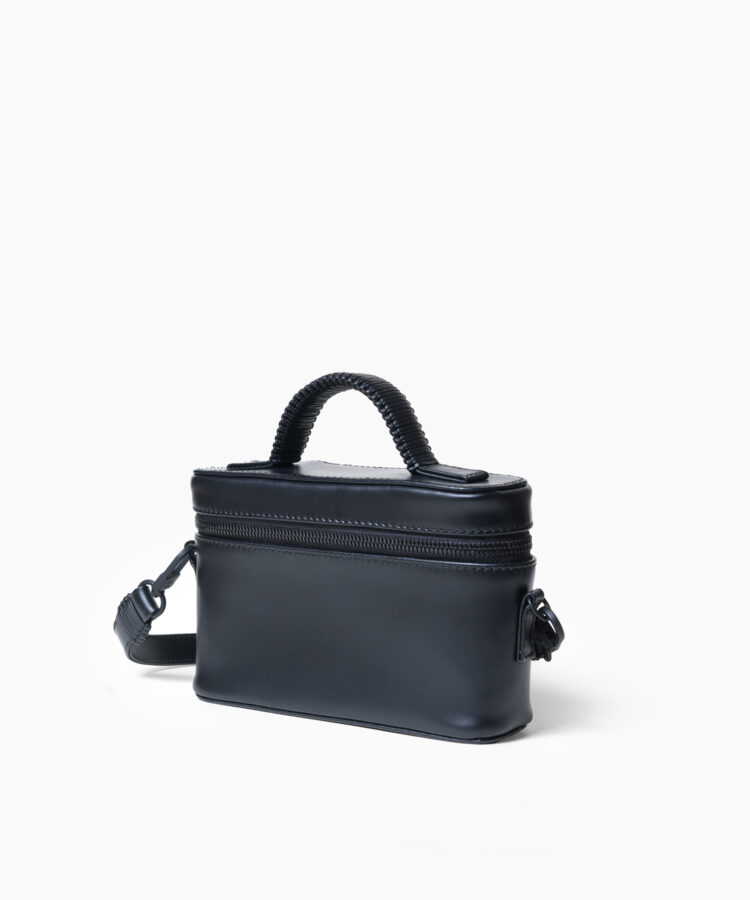 Mini Venus Bag in Black Smooth Leather