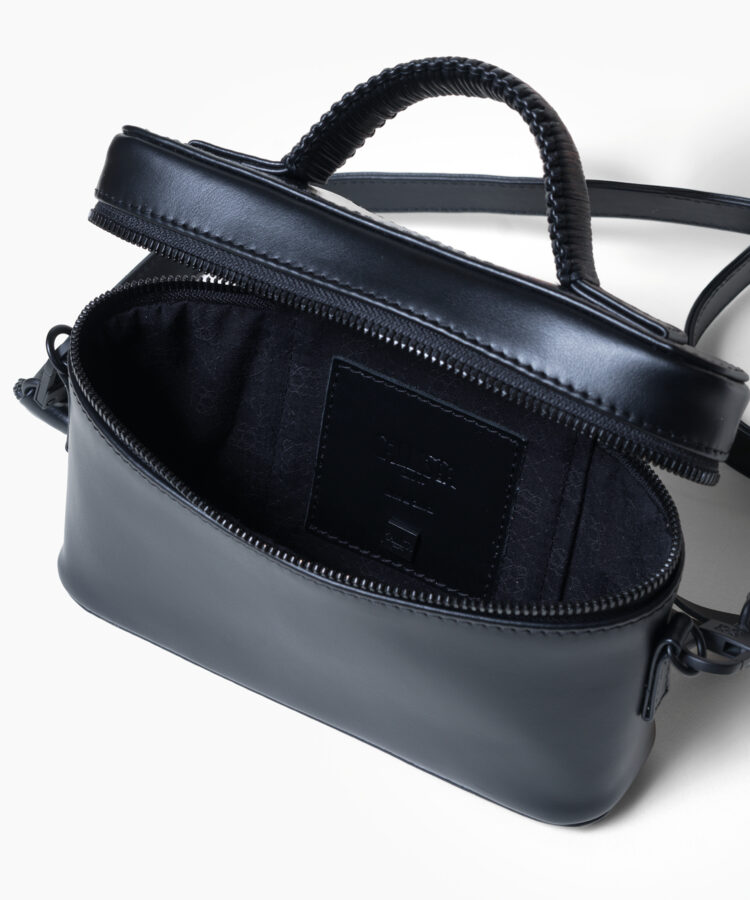 Mini Venus Bag in Black Smooth Leather