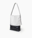 Duo Selene Bag in Black/ White Smooth Leather