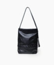 Medium Selene Bag in Black Smooth Leather