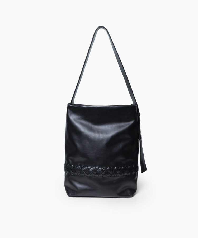 Medium Selene Bag in Black Smooth Leather