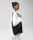 Medium Selene Bag in Black Smooth Leather