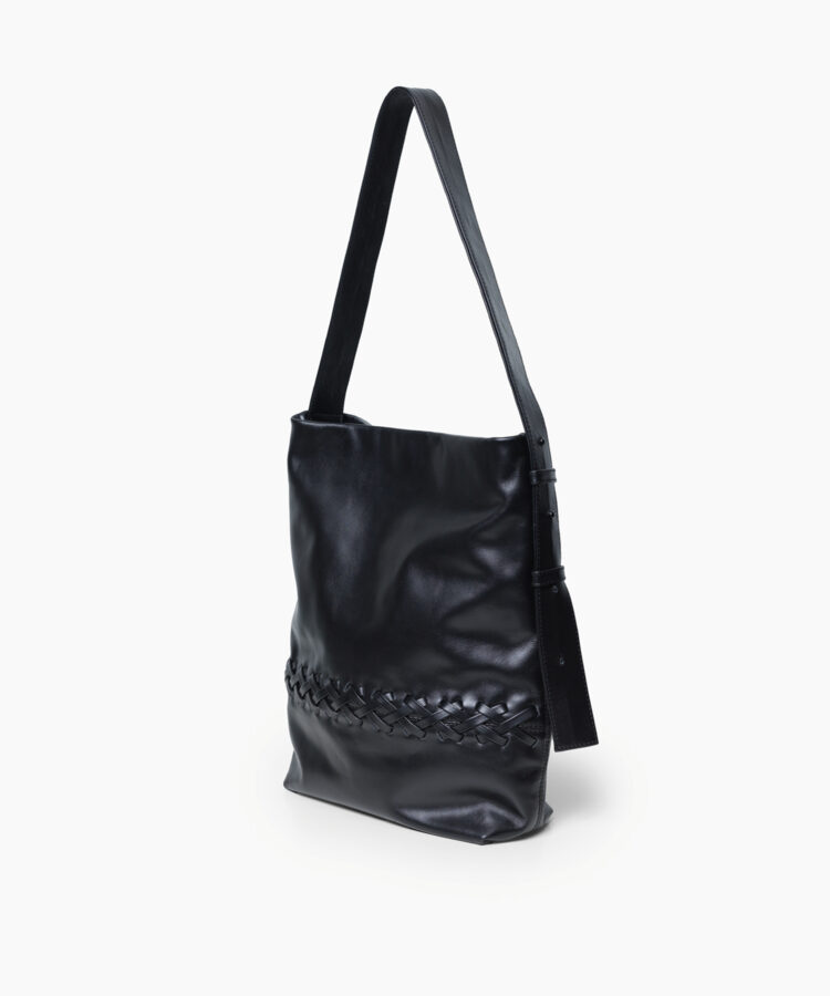Medium Selene Bag in Black Smooth Leather