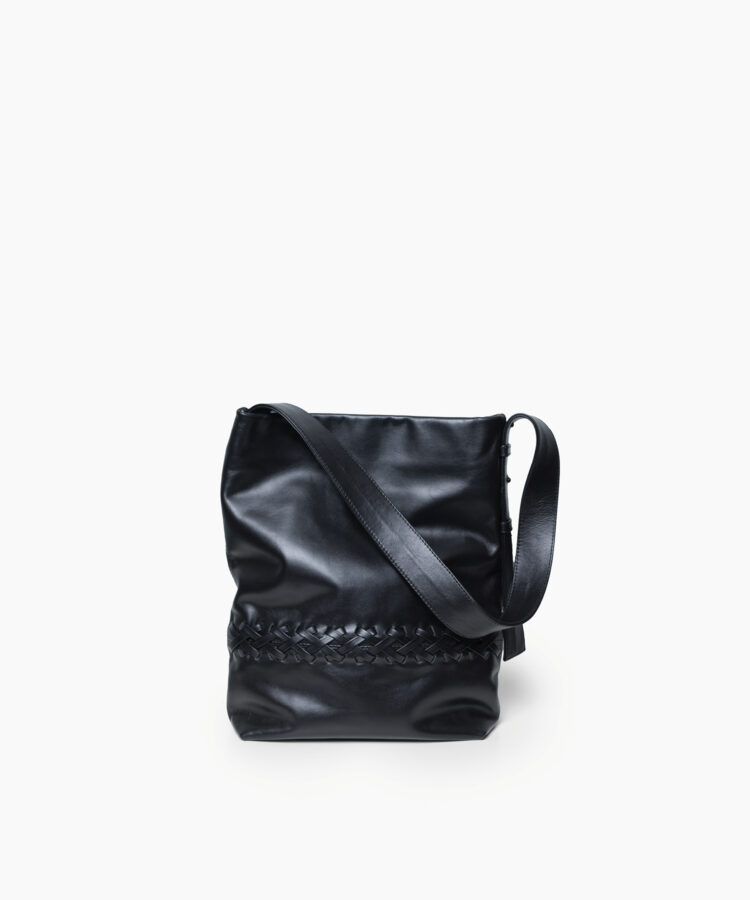 Medium Selene Bag in Black Smooth Leather