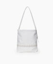 Medium Selene Bag in White Smooth Leather