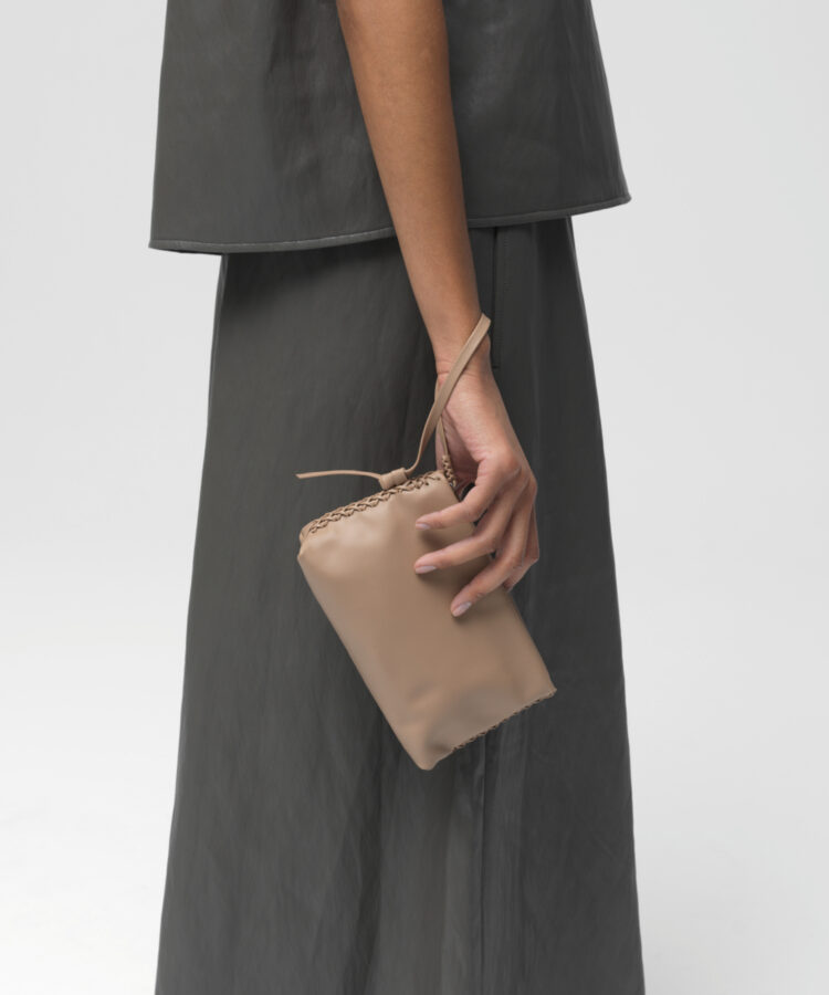 Eva Pochette in Mocca Smooth Leather - Callista