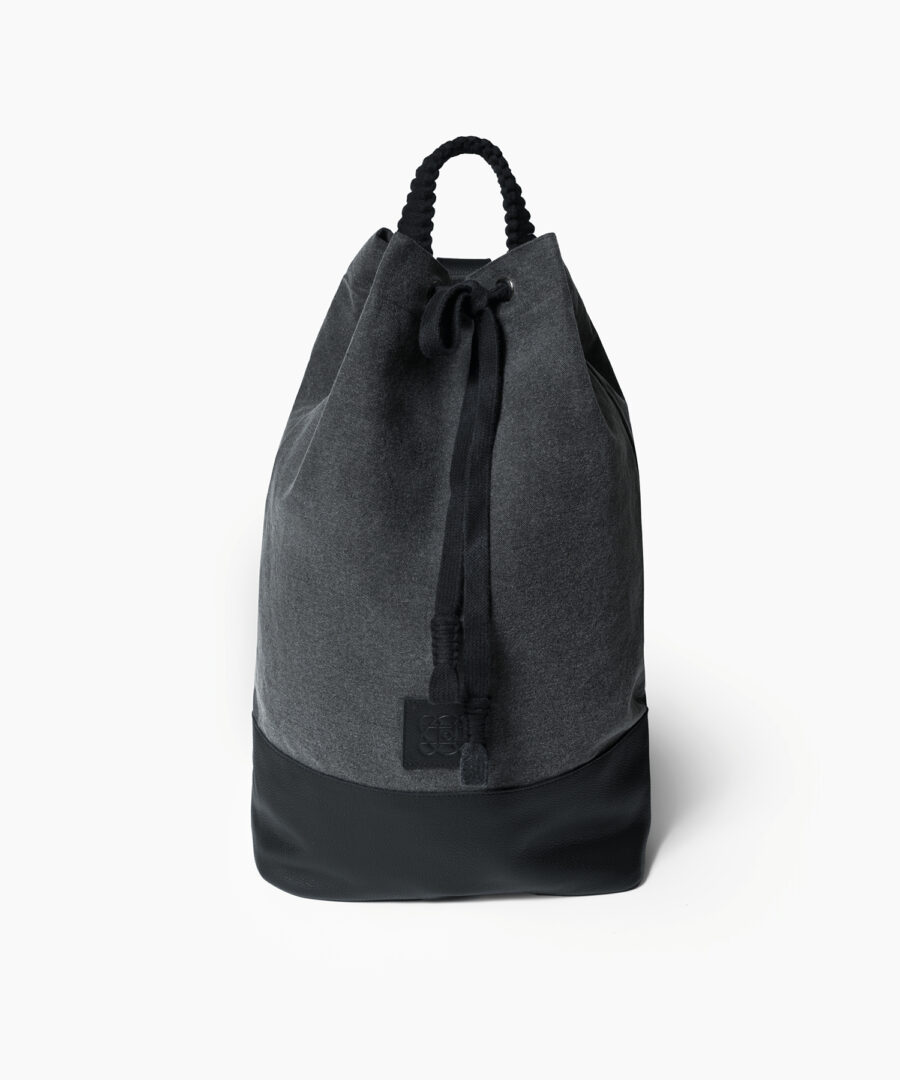 Dirty Laundry Backpack in Black Cotton