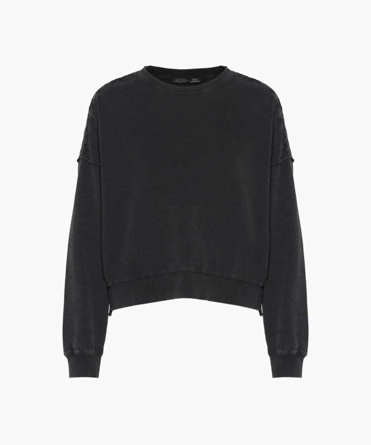 Dirty Laundry Women’s Crewneck in Black Cotton