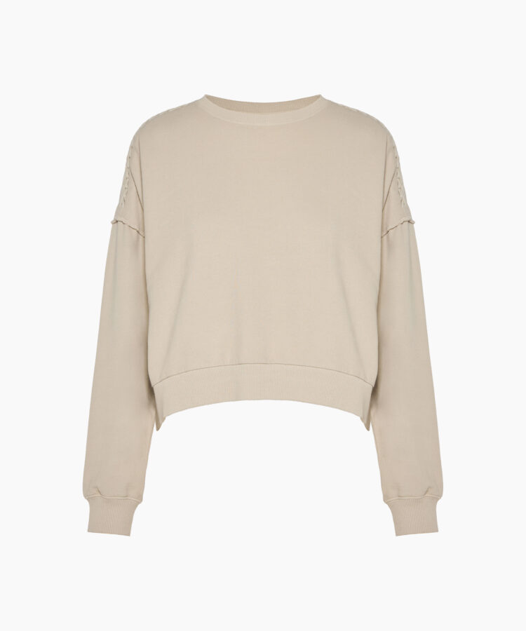 Dirty Laundry Women’s Crewneck in Sand Cotton