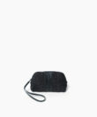 Vanity Case in Black Leather & Straw