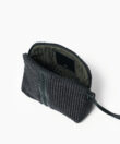 Maxi Vanity Case in Black Leather & Straw