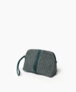 Maxi Vanity Case in Pine Leather & Straw