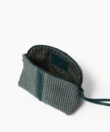 Maxi Vanity Case in Pine Leather & Straw