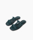 Capri Sandals in Pine Smooth Leather