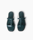 Capri Sandals in Pine Smooth Leather
