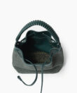 Bucket Bag in Pine Leather & Straw