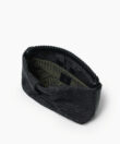 Maxi Pleated Clutch in Black Leather & Straw