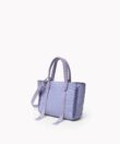 Micro Tote in Lilac Ostrich-Effect Leather