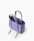 Micro Tote in Lilac Ostrich-Effect Leather