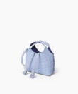 Micro City in Lilac Ostrich-Effect Leather