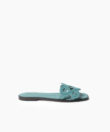 Hera Sandals in Sky Grained Leather