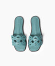 Hera Sandals in Sky Grained Leather