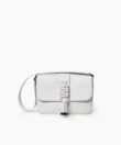Braided Bag in White Smooth Leather