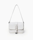 Braided Bag in White Smooth Leather