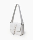 Braided Bag in White Smooth Leather