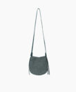 Flat Messenger in Pine Leather & Straw