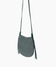 Flat Messenger in Pine Leather & Straw