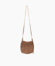 Flat Messenger in Caramel Leather & Straw