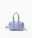 Mini Bowling in Lilac Ostrich-Effect Leather