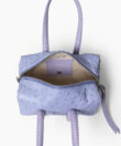 Mini Bowling in Lilac Ostrich-Effect Leather
