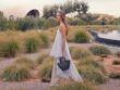 Mini Cassia Bag in Pine Leather & Straw