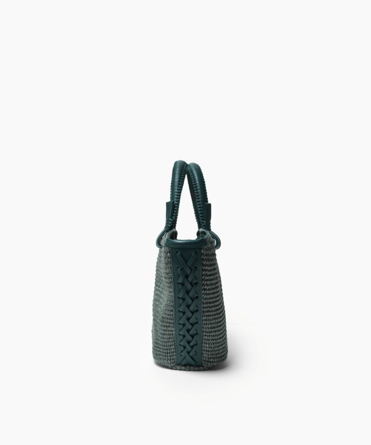 Mini Cassia Bag in Pine Leather & Straw