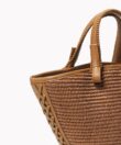 Mini Cassia Bag in Caramel Leather & Straw