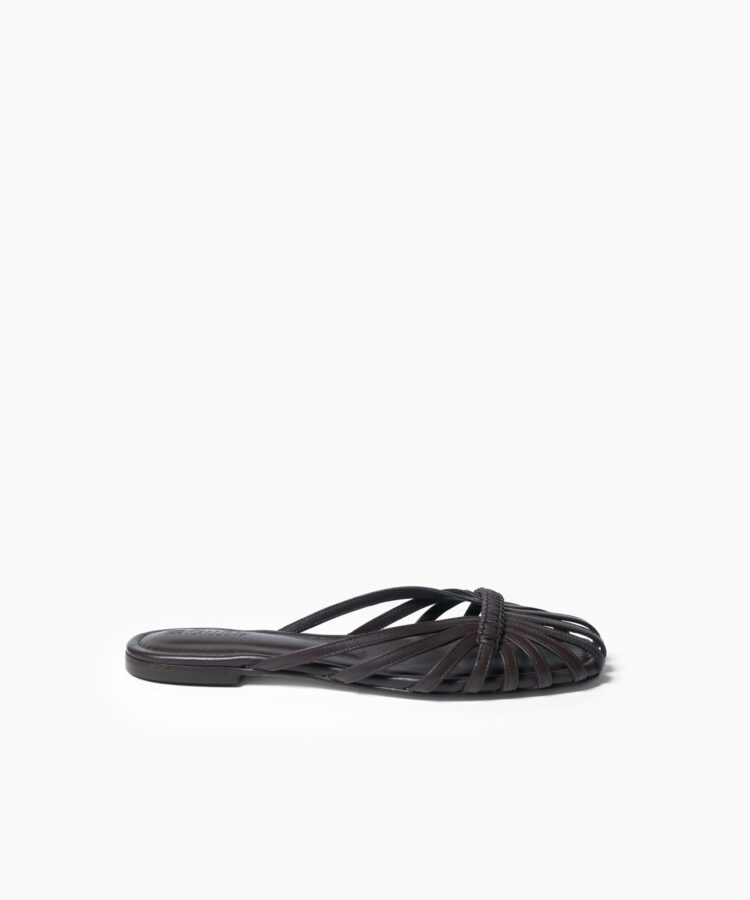 Lydia Sandals in Brown Smooth Leather