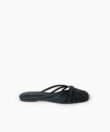 Lydia Sandals in Black Smooth Leather