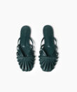 Lydia Sandals in Pine Smooth Leather
