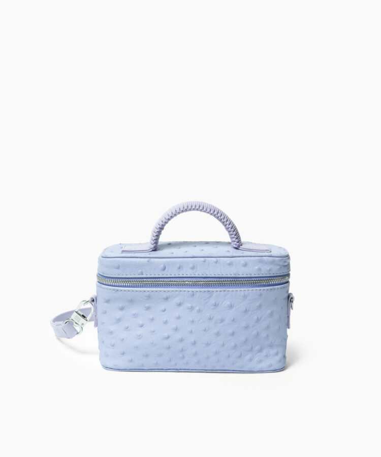 Mini Venus Bag in Lilac Ostrich-Effect Leather