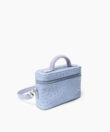 Mini Venus Bag in Lilac Ostrich-Effect Leather
