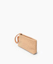 Eva Pochette in Almond Ostrich-Effect Leather