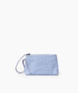 Eva Pochette in Lilac Ostrich-Effect Leather