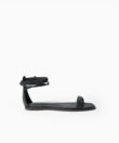 Thea Sandals in Black Smooth Leather