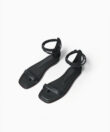 Thea Sandals in Black Smooth Leather
