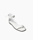 Thea Sandals in White Smooth Leather