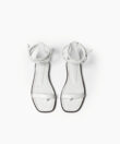 Thea Sandals in White Smooth Leather
