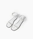 Thea Sandals in White Smooth Leather
